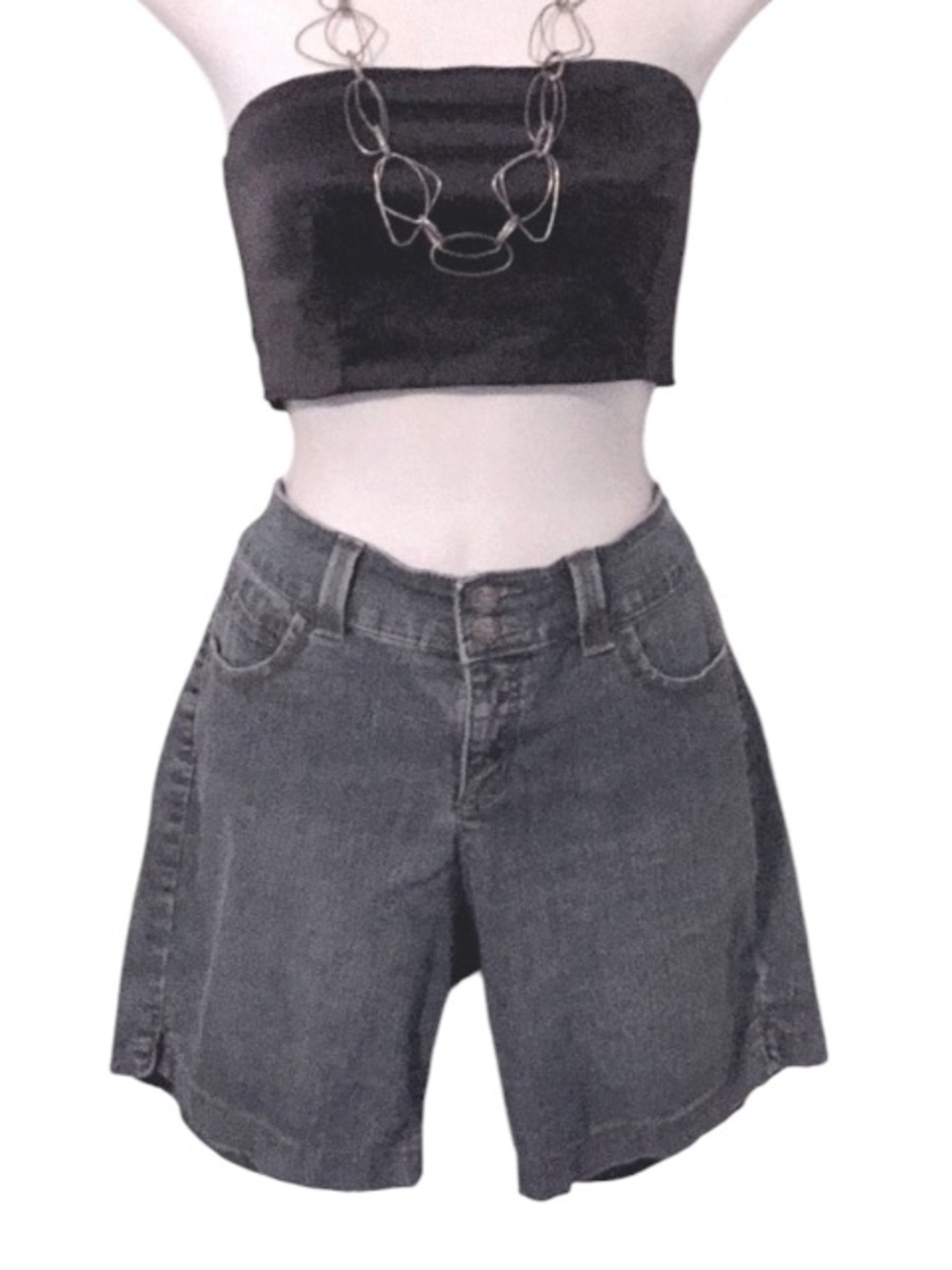 Lee Platinum Label Naturally Slimming Blue Jean Jorts Denim Shorts M